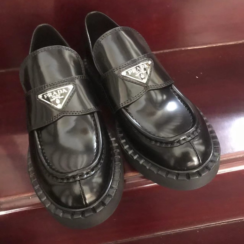 Prada Monolith leather Loafers